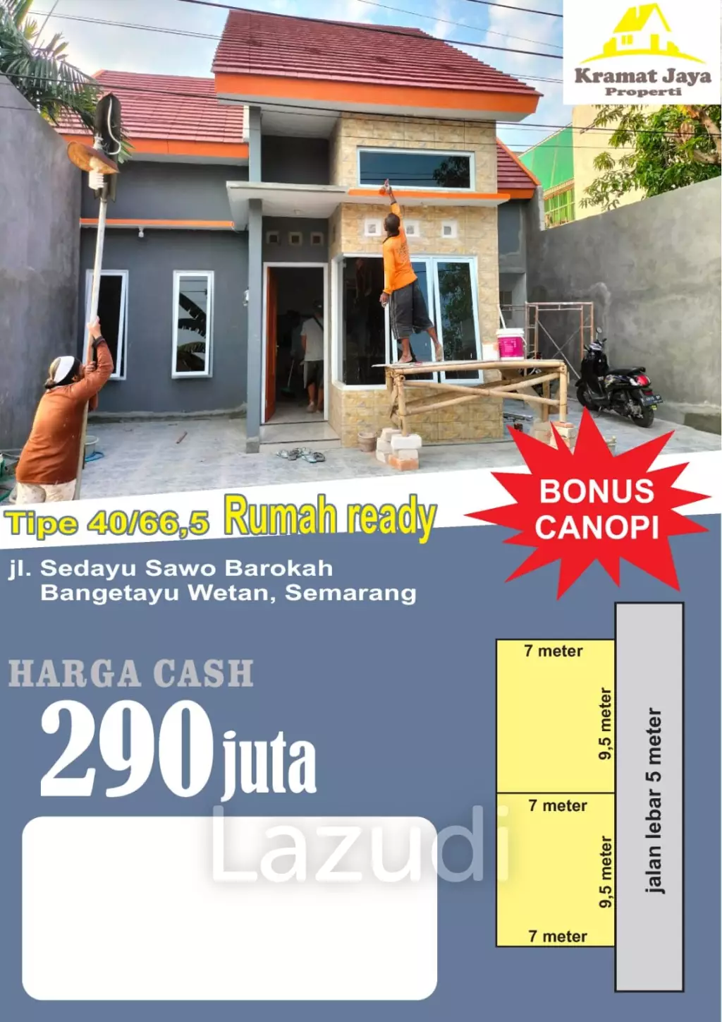 Rumah Dijual di Semarang Dekat Universitas Maritim, Universitas Semarang, Pasar Bangetayu, RS Bhayangkara Semarang