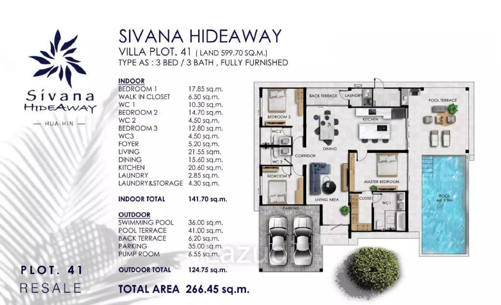3 Bed 3 Bath Pool Villa for Sale Sivana Hideaway Phase 2