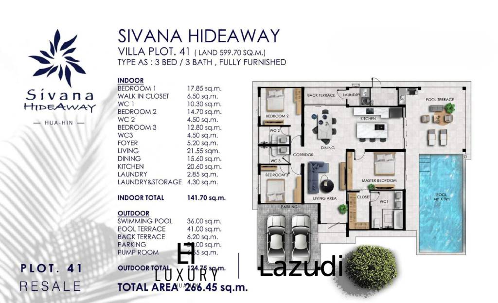 3 Bed 3 Bath Pool Villa for Sale Sivana Hideaway Phase 2