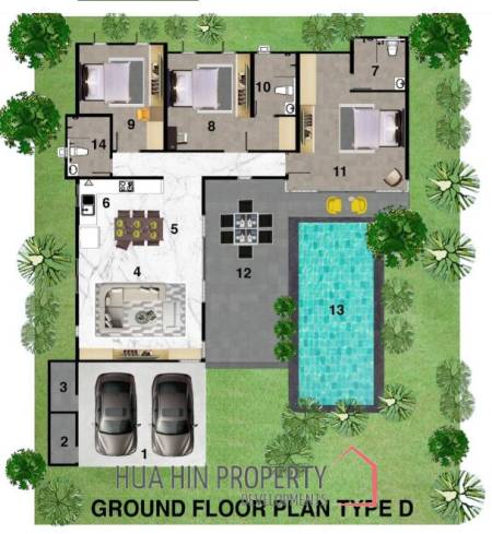 3 Bed 3 Bath 261 SQ.M Botanica Hua Hin