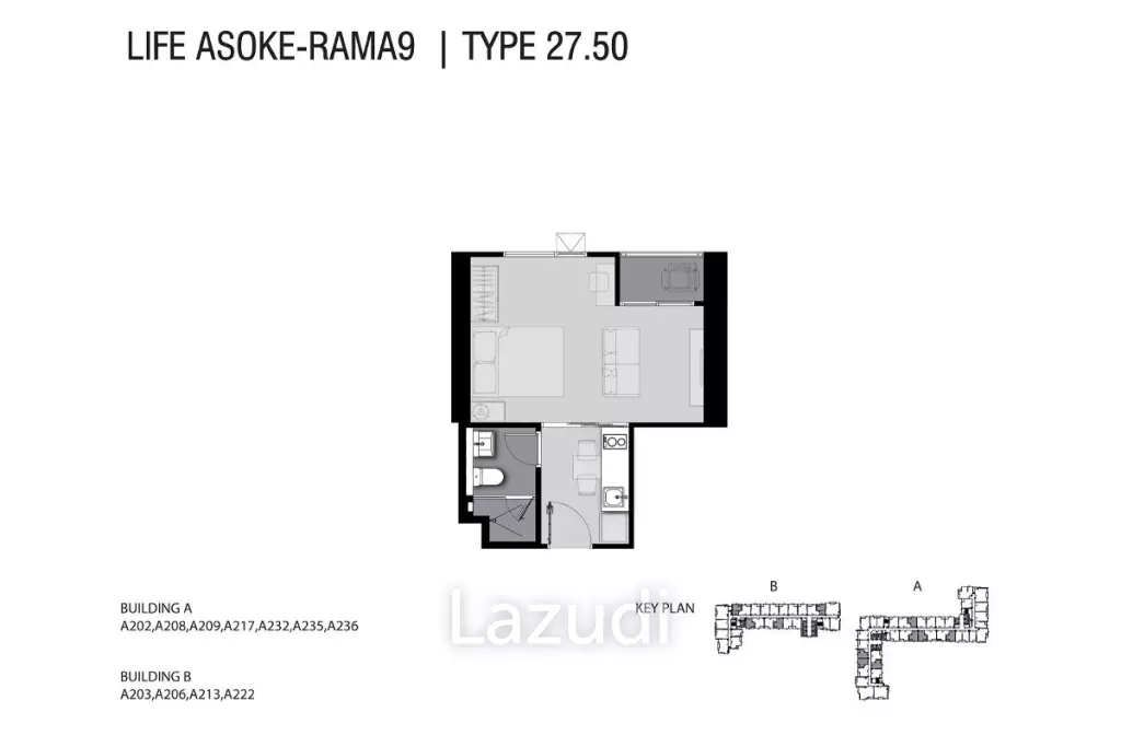 1 Bedroom 1 Bathroom 28 SQ.M. Condo For Sale