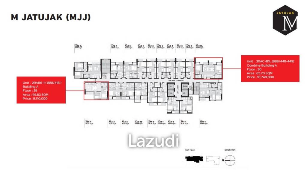 1 Bedroom 1 Bathroom 32 SQ.M.  M Jatujak
