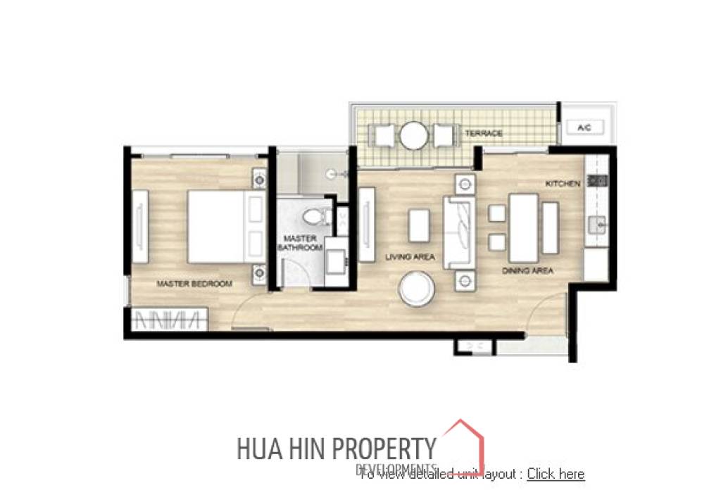 BAAN NUB KLUEN : 1 Bed condo at Khao Tao