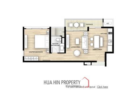 BAAN NUB KLUEN : 1 Bed condo at Khao Tao