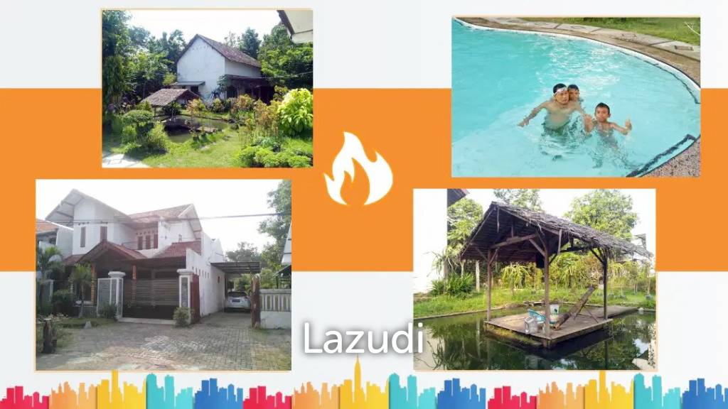 Dijual Cepat Rumah Semi Villa di Pandaan Pasuruan, Tanah Luas, Halaman Luas, Ada Kolam Renang, View Gunung