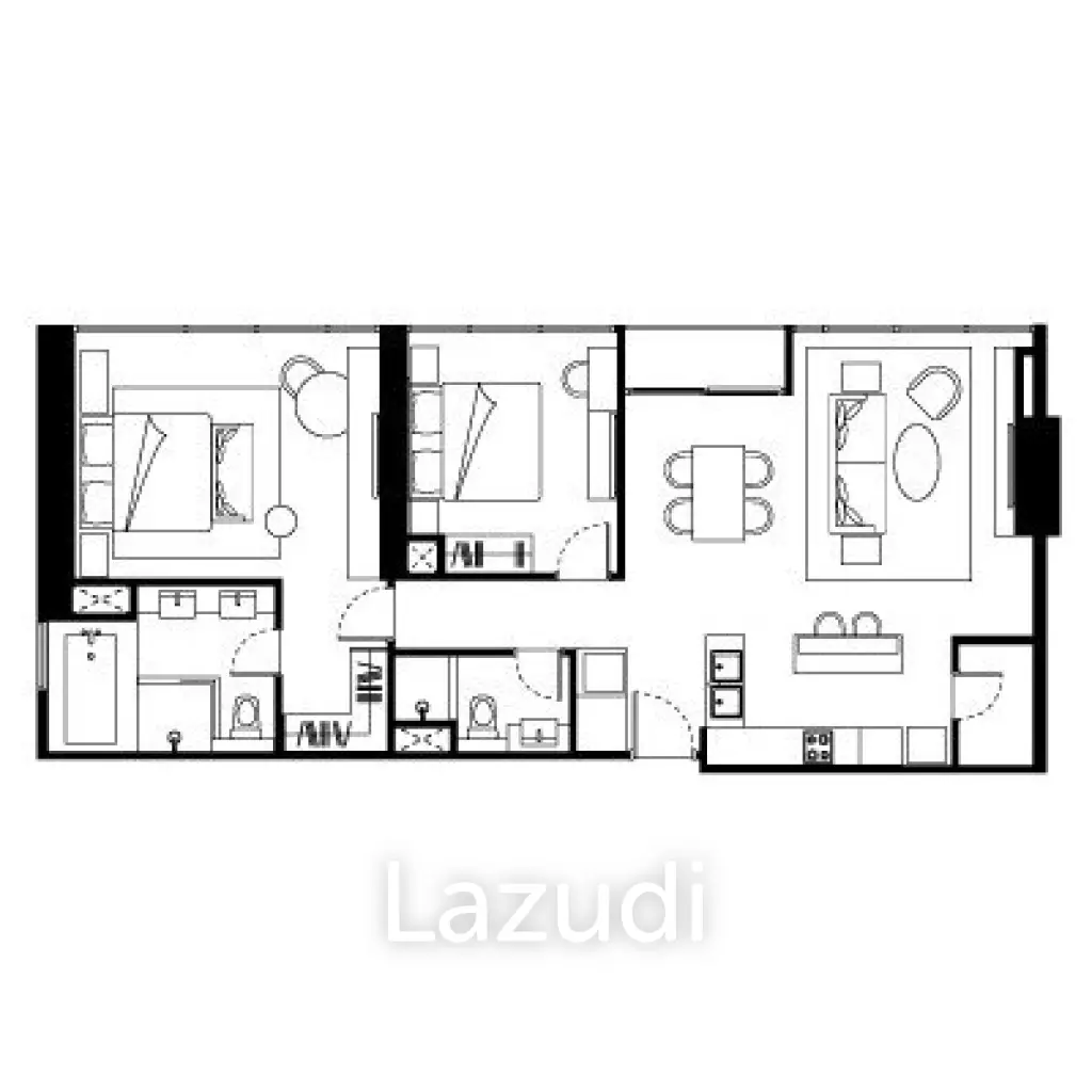 Two Bed Premier 100 Sqm at Ascott Thonglor Bangkok for Rent