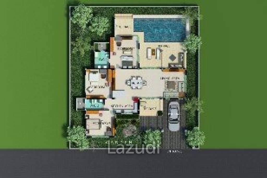 3 Bed 2 Bath 280.20 SQ.M White Beach Villa