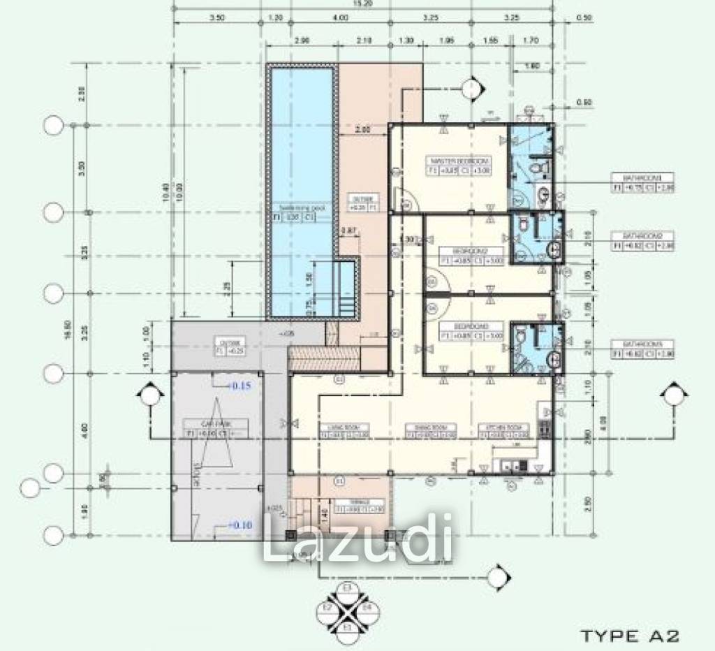 3 Bed 3 Bath Villa 180 SQ.M Baan Thai Pool Villa