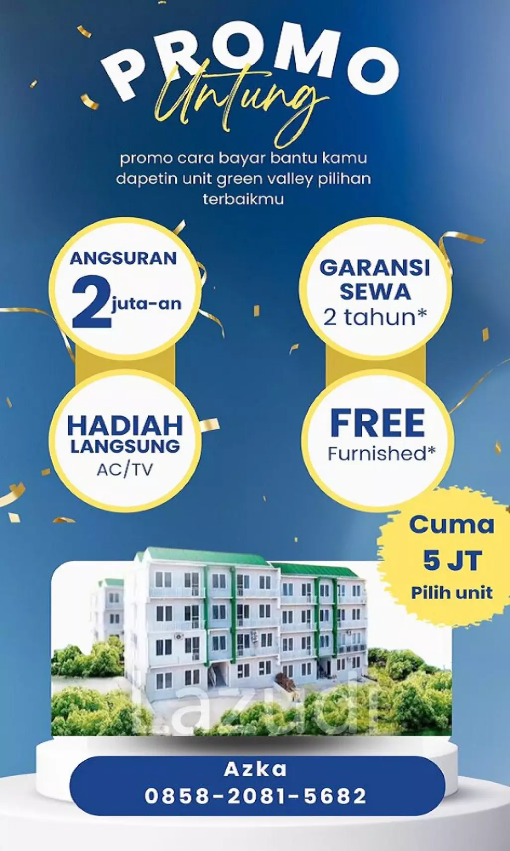 Dijual Semi Apartemen Murah di Kota Balikpapan Dekat Mall Gajah Mada Balikpapan, RSUD Beriman, Universitas Balikpapan