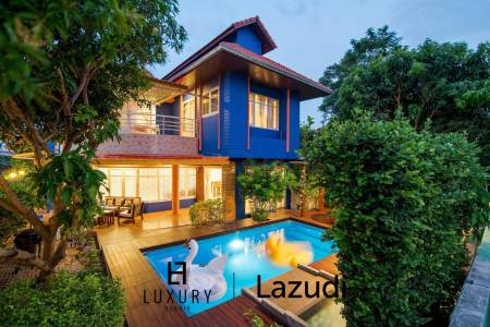 Two Storey 4 Bedroom Thai Style Pool Villa For Sale In Soi 88