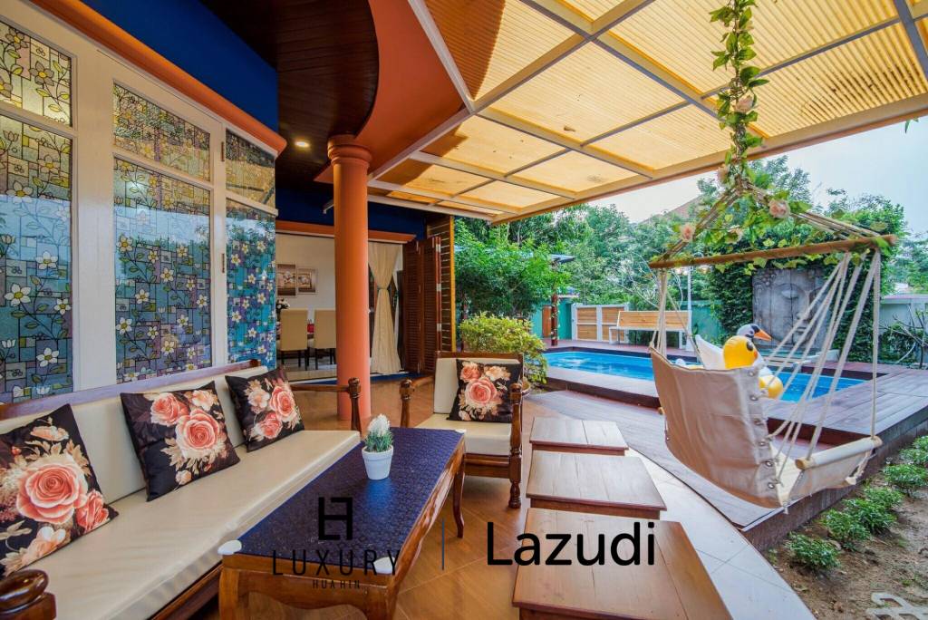 Two Storey 4 Bedroom Thai Style Pool Villa For Sale In Soi 88