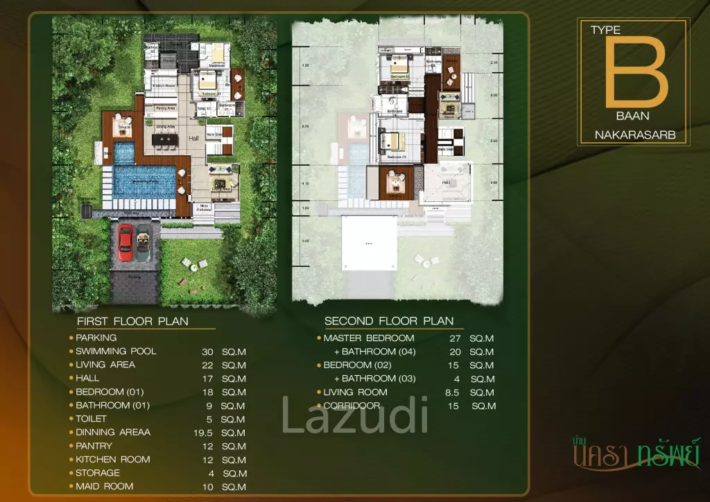 3 Bed 4 Bath 374.40 SQ.M Nakarasarp Village