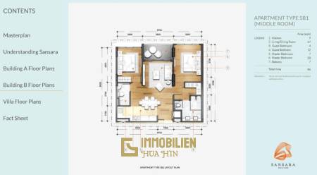 2 Bed 2 Bath 86 SQ.M Sansara Hua Hin