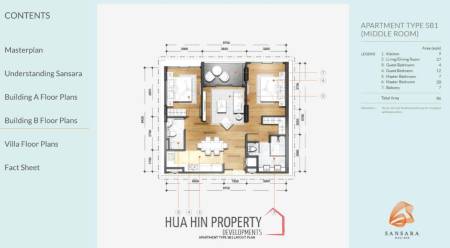 2 Bed 2 Bath 86 SQ.M Sansara Hua Hin