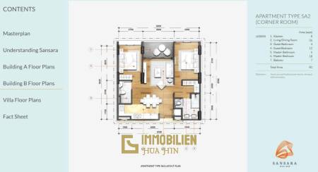 2 Bed 2 Bath 80 SQ.M Sansara Hua Hin