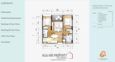 2 Bed 2 Bath 80 SQ.M Sansara Hua Hin