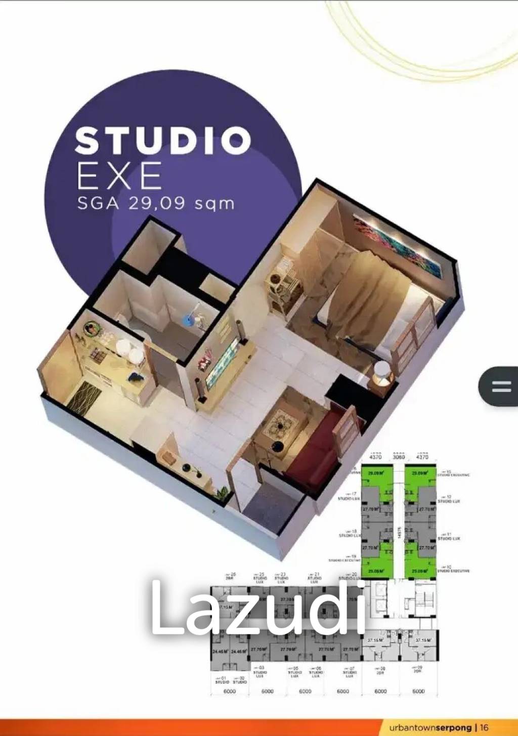 Dijual Apartemen PP Urbantown Serpong Ciputat Dekat PEMKOT Tangerang Selatan, RS Buah Hati Ciputat, Pamulang Square