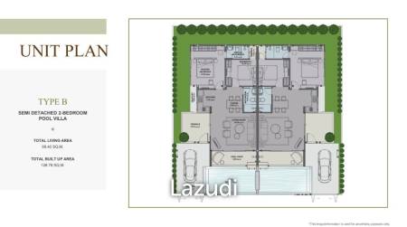 2 Bed 2 Bath 126.78 SQ.M The 8 Pool Villa