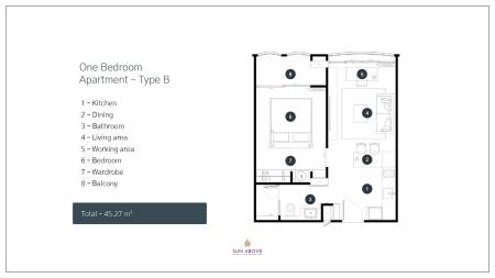 Studio 1 Bath 43.7 SQ.M Harmony