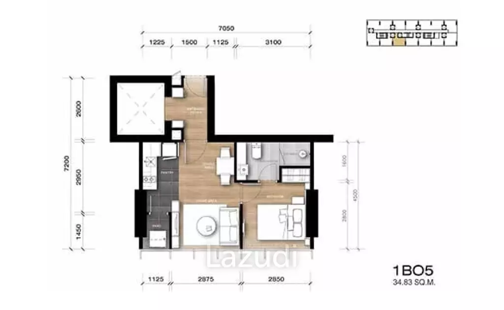 1 Bed 1 Bath 33 SQ.M Wish Signature Midtown Siam