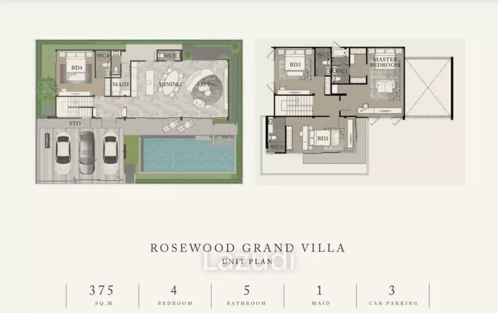 4 Bed 375.75 SQ.M Highbury Hill Pool Villas Pattaya