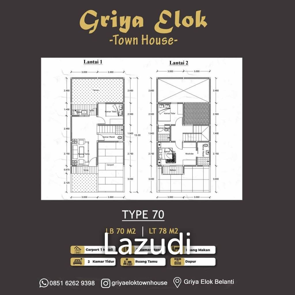 Rumah Dijual di Kota Padang Dekat Transmart Padang, Basko Grand Mall, RS Hermina Padang, Universitas Negeri Padang