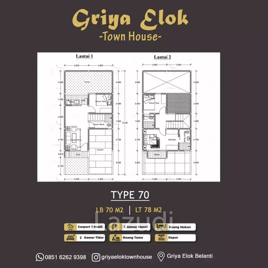 Rumah Dijual di Kota Padang Dekat Transmart Padang, Basko Grand Mall, RS Hermina Padang, Universitas Negeri Padang