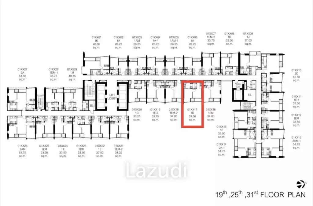 1 Bedroom 1 Bathroom 34 SQ.M. condo For Sale