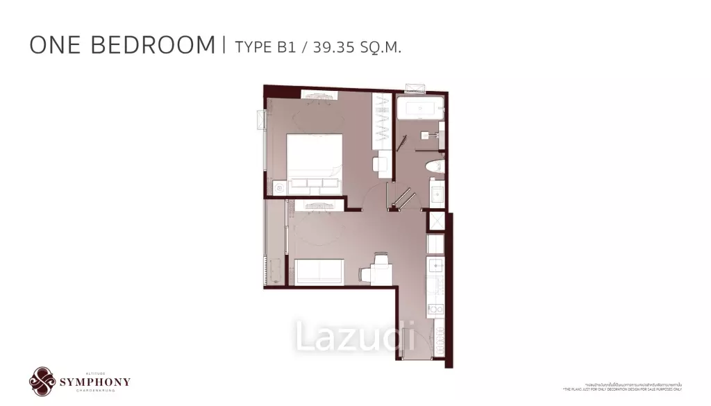 1 Bed 1 Bath 39.49 SQ.M Altitude Symphony Charoenkrung-Sathorn