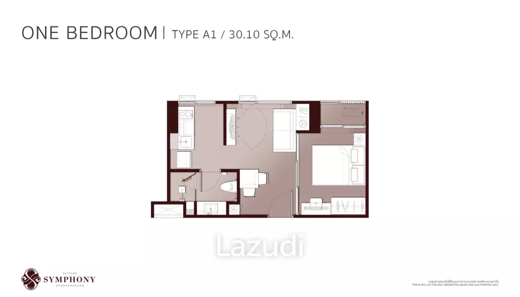 1 Bed 1 Bath 30.25 SQ.M Altitude Symphony Charoenkrung-Sathorn