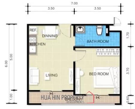 1 Bedroom condo for sale at condo 88