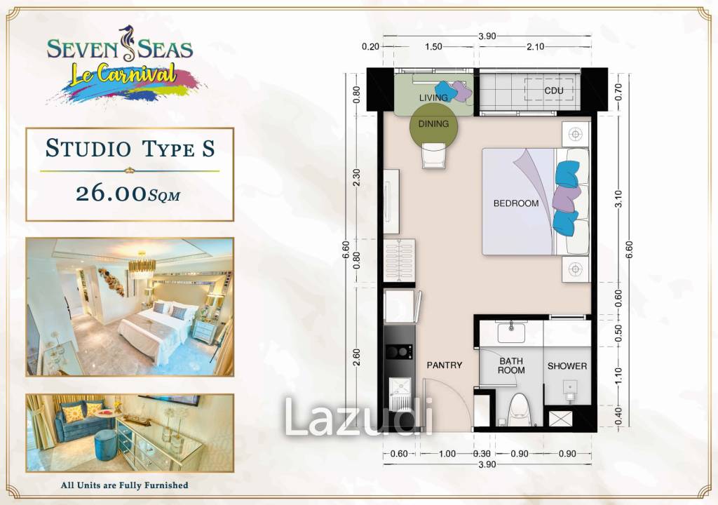 Studio 1 Bath 26 SQ.M Seven Seas Le Carnival
