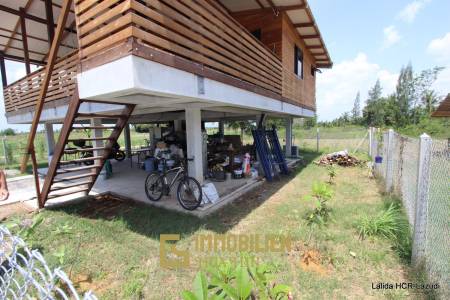 Countryside Thai and Western style house on stilt with open view