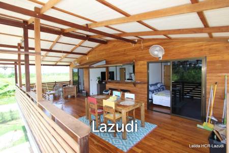 Countryside Thai and Western style house on stilt with open view